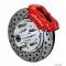 Chevy Wilwood Front Disc Brake Kit, Drop Spindle, Red Powder Coat Caliper, SRP Rotor,11.00", Forged Dynalite Pro Series 55-57