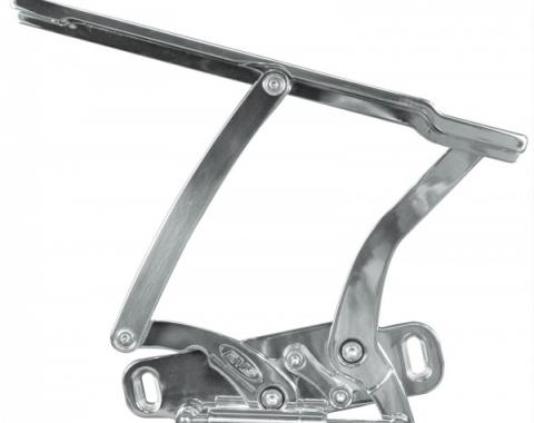 Full Size Chevy Billet Aluminum Hood Hinges, Machined Finish, 1970