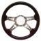 Early Chevy Steering Wheel, Volante S9, Black Ash Wood Finish, 1949-1954