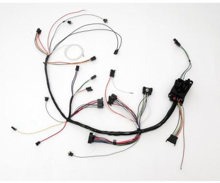 Full Size Chevy Dash Wiring Harness, With Console Shift Manual Transmission, Air Conditioning & Factory Gauges, 1965