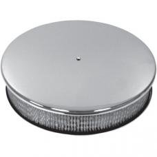 Chevy Air Cleaner, Round Smooth Chrome Aluminum, 14 X 3