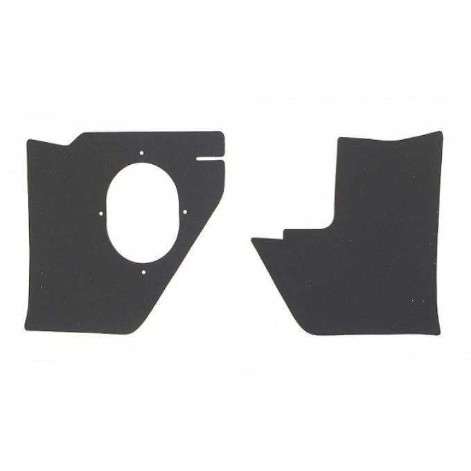 Full Size Chevy Kick Panels, For Cars With Air Conditioning, Black, 1963