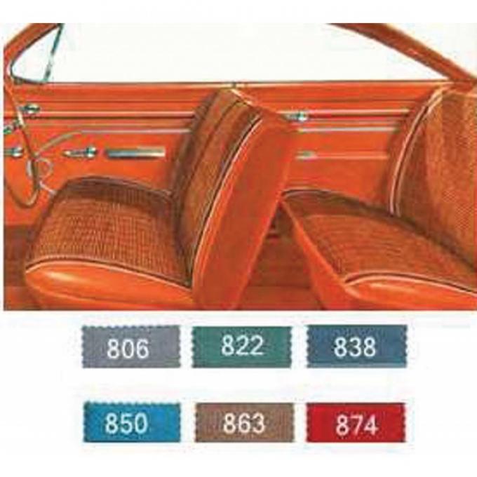 Full Size Chevy Preassembled Door Panel & Quarter Trim Panel Interior Kit Service, 2-Door Hardtop, Bel Air, 1961