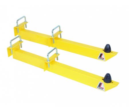 Early Chevy Universal Traction Bar, Yellow Powder Coat, 1949-1954