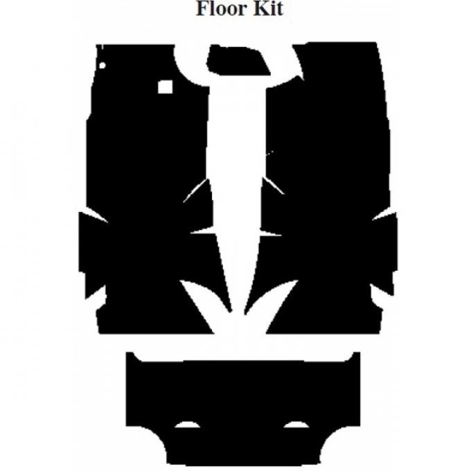 Chevy Impala Insulation, QuietRide, AcoustiShield, Floor Kit, Coupe, 1959-1960