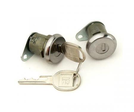 Chevy Door Locks, With Late Style Keys,1956 Hardtop Or Convertible & 1957 4-Door Hardtop