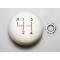 Camaro Shifter Knob, 4-Speed Transmission, White, For Cars With Hurst Shifters, 1967-1981