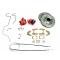 Chevy Rear Disc Brake Kit, With Red Powder Coated Calipers, For Use With 9 Ford Rear End, 1955-1957