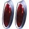 Chevy Custom Taillight Lenses, One-Piece, Shallow, 1954