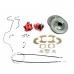 Chevy Rear Disc Brake Kit, With Red Powder Coated Calipers, For Use With 9 Ford Rear End, 1955-1957