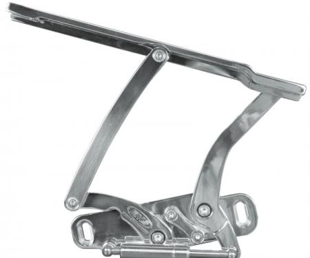 Full Size Chevy Billet Aluminum Hood Hinges, Machined Finish, 1970