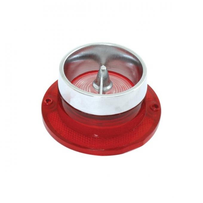 Full Size Chevy Back-Up Light Lens w/Chrome, Impala/Bel Air/Biscayne, 1963