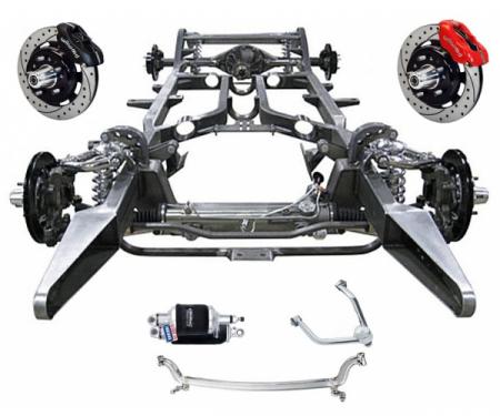 Chevy Custom Modern Chassis, Upgrades -  Ridetech ShockWave, 13" Wilwood Brake, Polished SS Arms & Bars, 1955-1957