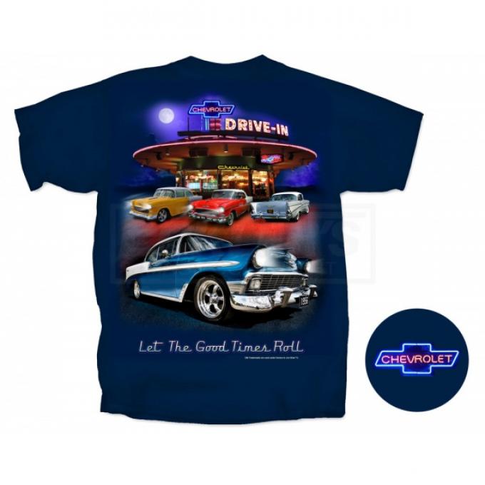 Chevy, T-Shirt, Nighttime Drive-In