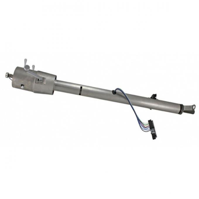Chevy Flaming River Tilt Steering Column, With Neutral Safety Switch, Paintable Finish, 1957  (Shifter On Column)