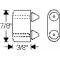 Chevy Rubber Bumper, Door, Two-Pronged, 3/8, 1952-1954