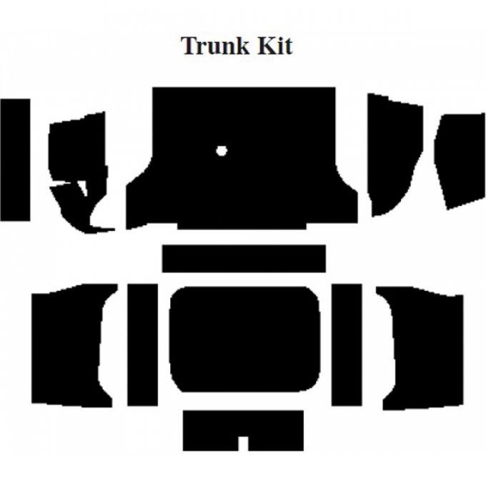 Chevy Impala Insulation, QuietRide, AcoustiShield, Trunk Kit, Convertible, 1961-1962