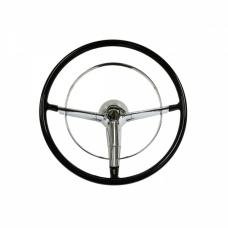 Chevy Steering Wheel, Complete With Horn Ring & Hardware, 18" Diameter, Bel-Air, 1955-1956