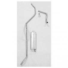 Full Size Chevy Single Aluminized Exhaust System, 6-Cylinder, 1958