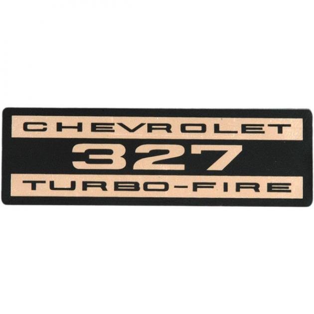 Full Size Chevy Valve Cover Decal, TurboFire, 327ci, 19631965