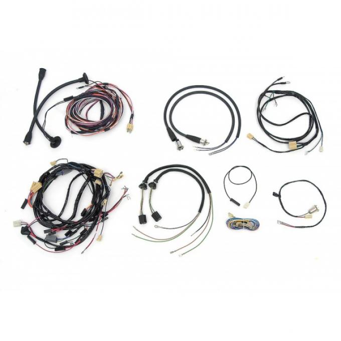 Chevy Wiring Harness Kit, V8, Manual Transmission, With Alternator, 2-Door Hardtop, 1955