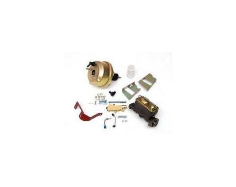 Chevy Power Booster/Dual Master Cylinder Conversion Kit, For Disc Brakes, With GM Style Proportioning Valve, 1955-1957