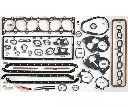 Early Chevy Engine Gasket Set, Complete, 216 & 235 CI, 1949-1953