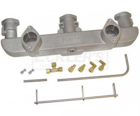 Early Chevy Fenton Intake Manifold, Aluminum, Dual Carb, 1949-1954