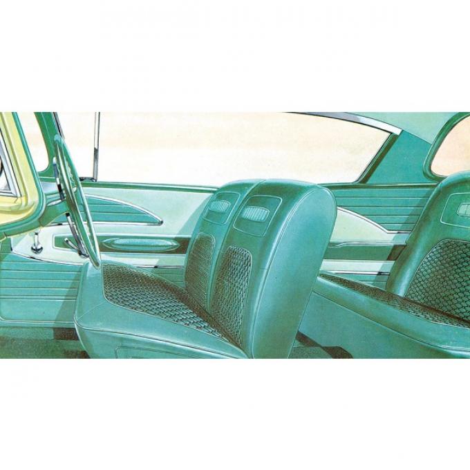 Full Size Chevy Seat Cover Set, 2-Door Hardtop, Bel Air, 1958