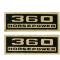 Full Size Chevy Valve Cover Decals, 348ci/360hp, 1961