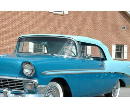 Chevy Convertible Top, With Correct Stitching, Light Blue, 1955-1957