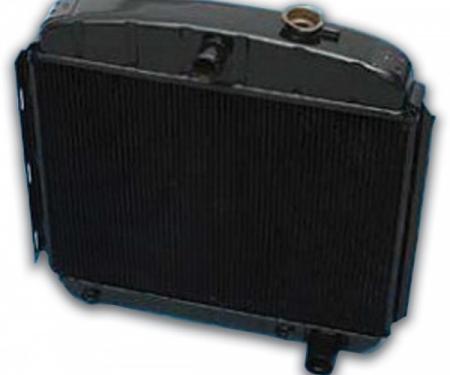 Chevy Radiator, Heavy-Duty 4-Core, Copper, Brass, 6-CylinderPosition, 1955-1956