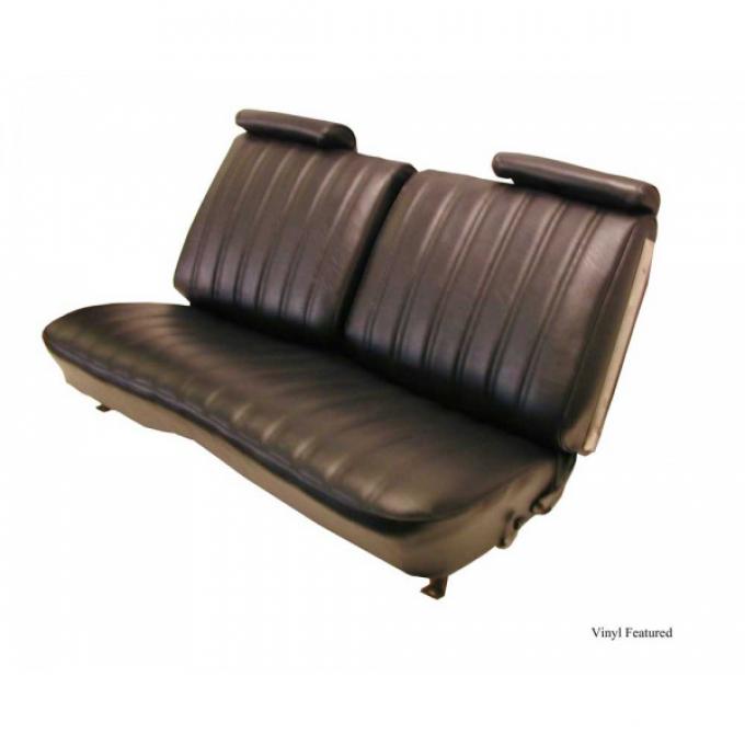 Chevelle Seat Cover, Front Split Bench, With Headrests Without Armrest, Vinyl, Coupe, 1974-1977