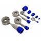 Chevy Hose Cover Kit, Universal, Stainless Steel, With Blue Clamps