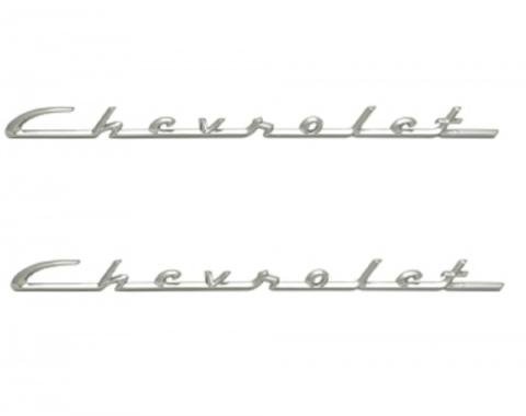 Chevy Chrome Script, 150 & 210, 1955-1956