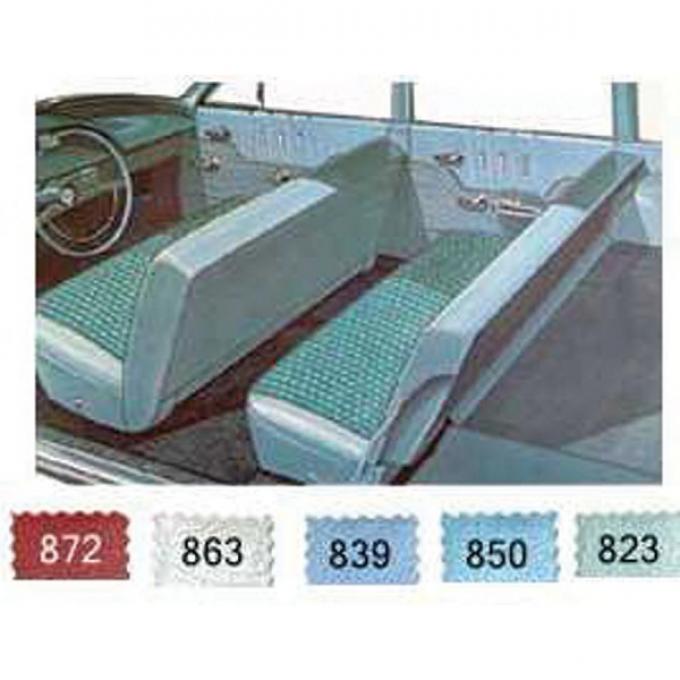 Full Size Chevy Preassembled Door Panel Interior Kit Service, 4-Door Wagon, Bel Air, 1963