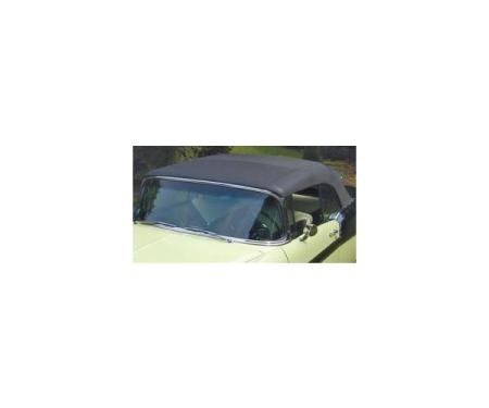 Chevy Convertible Top, With Correct Stitching, Black, 1955-1957