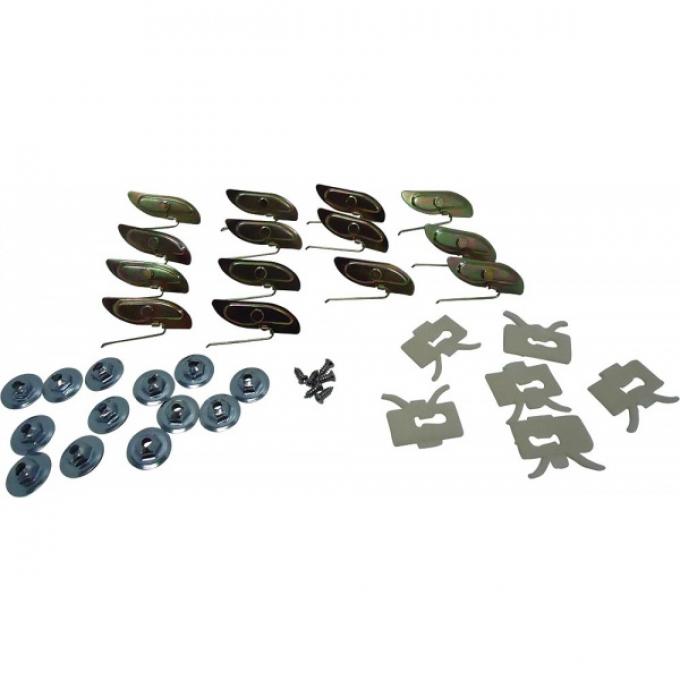 Chevy Quarter Molding Clips, Rear, 2-Door, 1953-1954