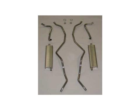 Full Size Chevy Dual Exhaust System, Aluminized, Small Block, 1960-1964