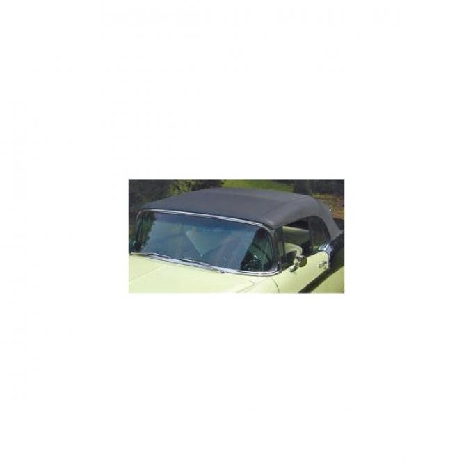 Chevy Convertible Top, With Correct Stitching, Black, 1955-1957