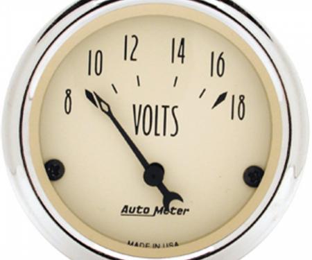 Chevy Autometer Volt Gauge, Antique Beige Series, 1955-1957