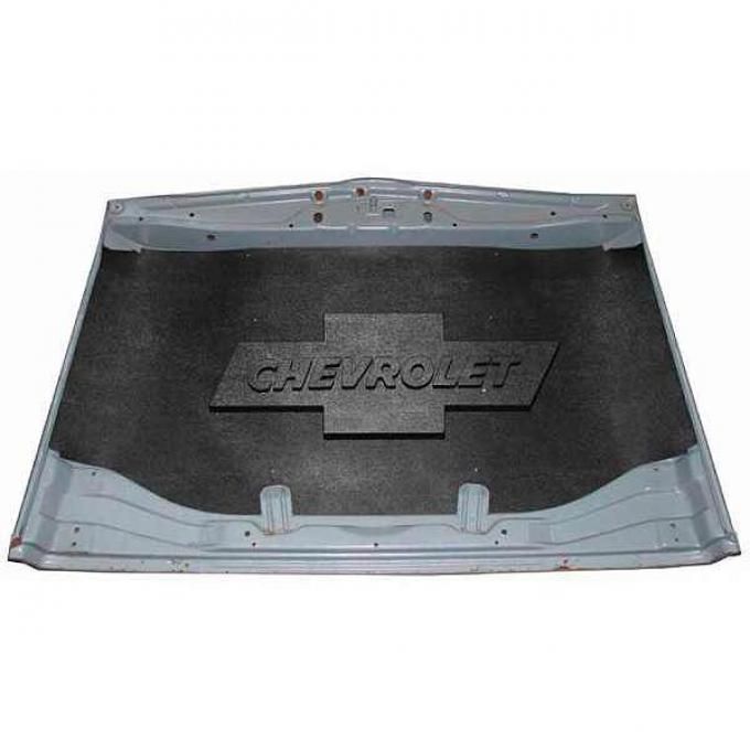 Full Size Chevy Under Hood Cover, Quietride AcoustiHOOD, 3-D Molded, With Logo, 1958