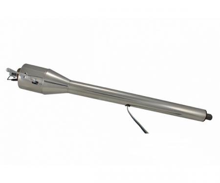 Chevy 30" Flaming River Floor Shift Tilt Column, 2" OD, Polished Stainless Steel Finish, 1955-1957