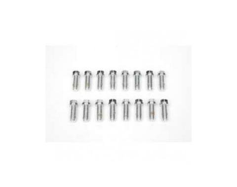 Chevy Exhaust Header Mounting Bolt Set, Big Block, Chrome,1949-1954