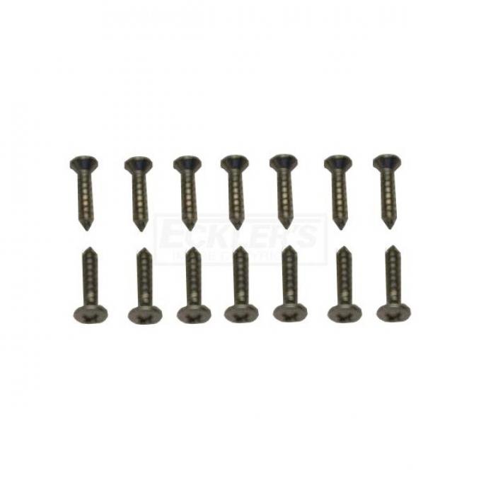 Full Size Chevy Door Sill Plate Screw Set, For 4-Door Applications, 1958