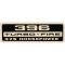 Full Size Chevy Valve Cover Decal, 396ci/325hp Turbo-Fire, 1958-1972