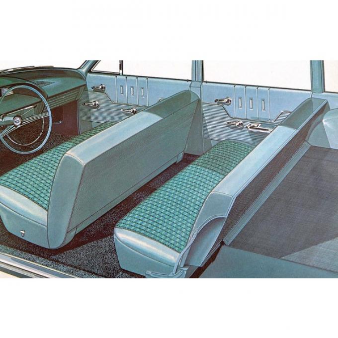 Full Size Chevy Seat Cover Set, 9-Passenger, Bel Air Wagon,1963