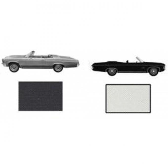 Full Size Chevy Convertible Top With Pads & Tinted Glass Window, Impala, 1965-1970