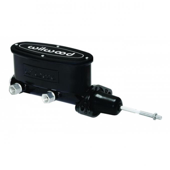 Chevy Wilwood Aluminum Tandem Master Cylinder with Pushrod, 7/8" Bore 1955-1957