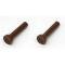 Full Size Chevy Interior Door Lock Knobs, Brown, 1961-1972